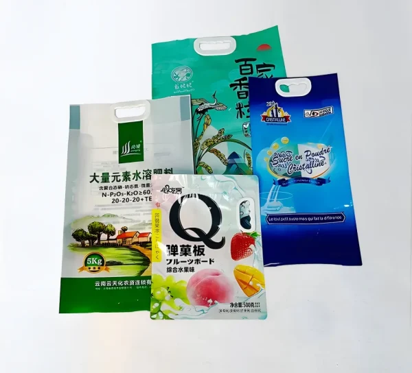 Plastic bag handle application fertilizer bag