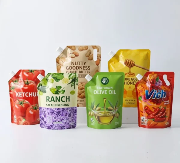 spout cap application sauce packaging
